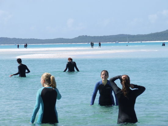 beim Plantschen hab ich sogar einen Rochen beobachten koennen, der an mir vorbeigeschwommen ist