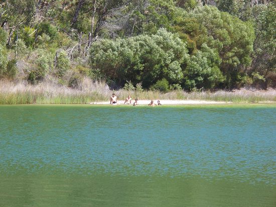 Den See zu durchqueren war herrlich, total erfrischend.