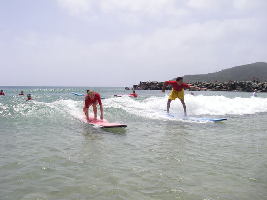 und hoch aufs Brett...