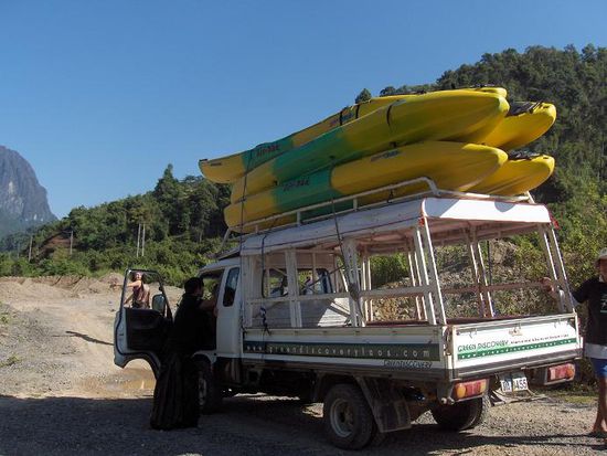 Mit dem Pickup zur Ablegestelle...