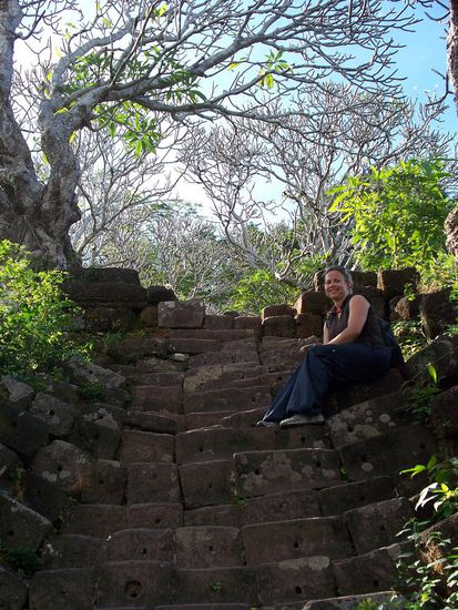 Chris ist schon fast oben angekommen, ich brauchte ein wenig laenger...unglaublich wie schnell man aus dem Training kommt, wenn man 4 Monate rumreist...
