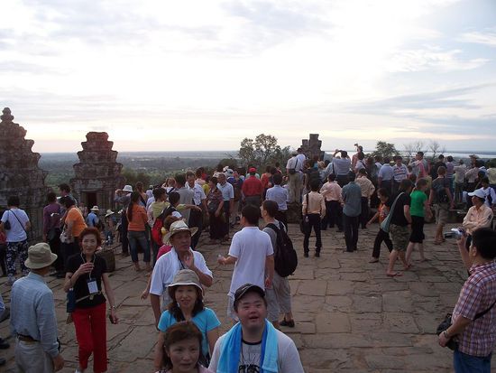 Leider hatten nicht nur wir die Idee, den Sonnenuntergang hier anzuschauen...