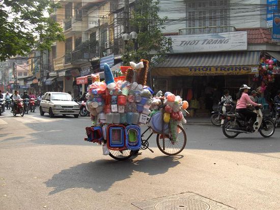 Das "Haushaltswarenverkaufsfahrrad"...