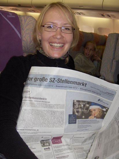 Tja, jetzt beginnt der Ernst des Lebens... da man im Flugzeug die Süddeutsche Zeitung lesen konnte, habe ich schon mal einen Blick auf den aktuellen Stellenmarkt geworfen...