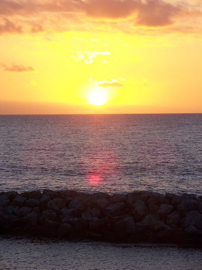 Sonnenuntergang Cape Jervis, als ich gerade auf die Faehre Richtung Kangaroo Island ging