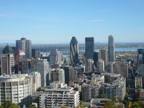 Downtown vom Mount Royal aus.