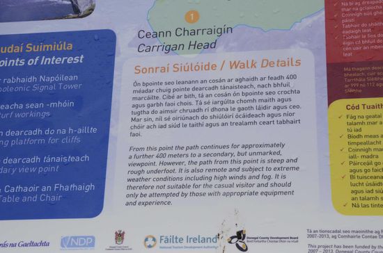 Hier nochmals der Hinweis, dass nur erfahrere Wanderer den Weg begehen sollten, wenn extreme Wetterbedinungen herrschen... 
Naja, als ob die mit "mehr Erfahrung" dann mehr sehen bei Nebel oder sogar ganz windresistent sind?!