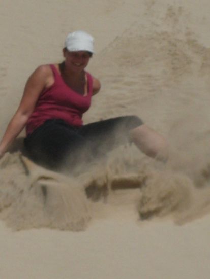 Mein erster Sandboarding Versuch