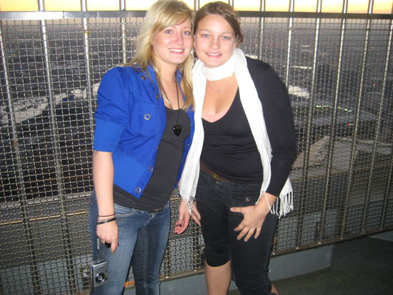 Anne &amp; Ich auf dem 
"Rialto Tower"
