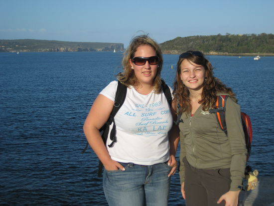 Julia und Ich in Nord Sydney-am "Balmoral Beach"