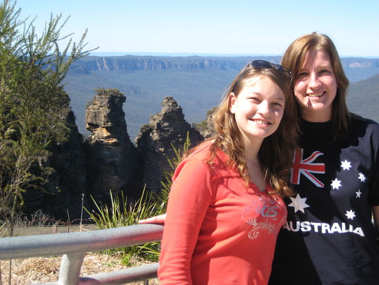 Melanie &amp; Ich vor den "Three Sisters" in den Blue Mountains