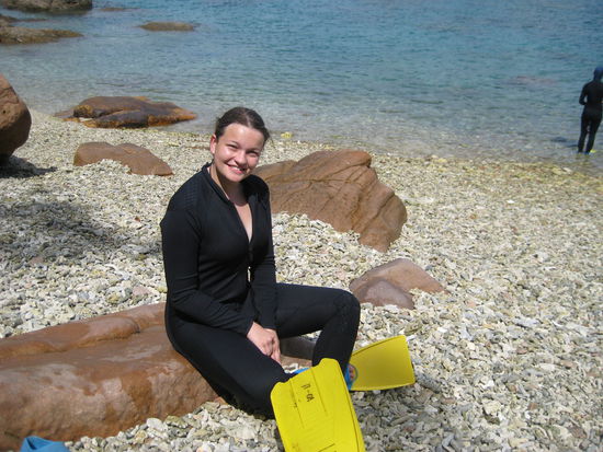 Ich im Taucheranzug auf "Hayman Island"