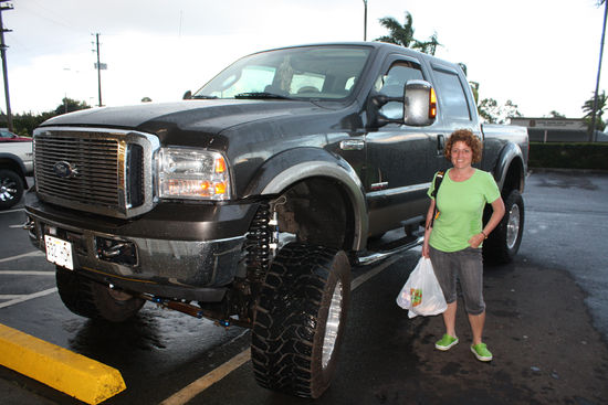 Gepimpte Trucks sieht man auf sämtlichen Inseln - a bissi hoch für mich
