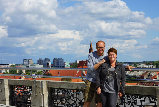 Auf der Aussichtsplattform der Uni