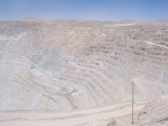 Chuquicamata, die groesste offene Kupfermiene der Welt