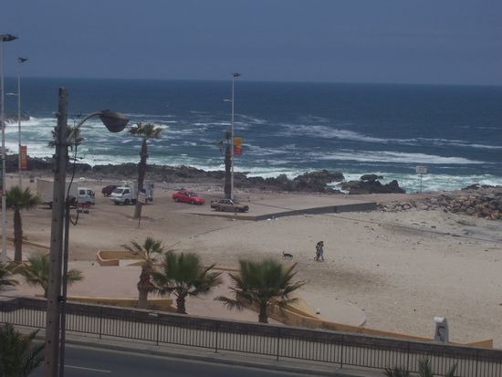 Das war dann die Aussicht von unserem neuen ZuHause. Der Strand von Antofagasta.