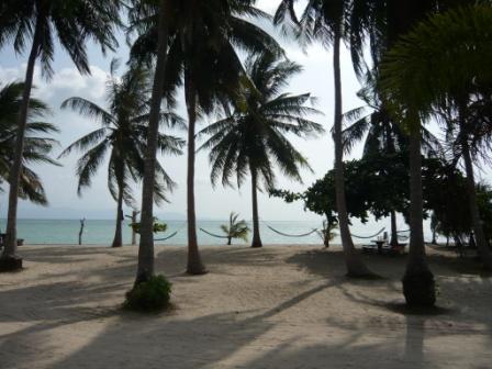 Ausblick von unserem Pool aufs Meer