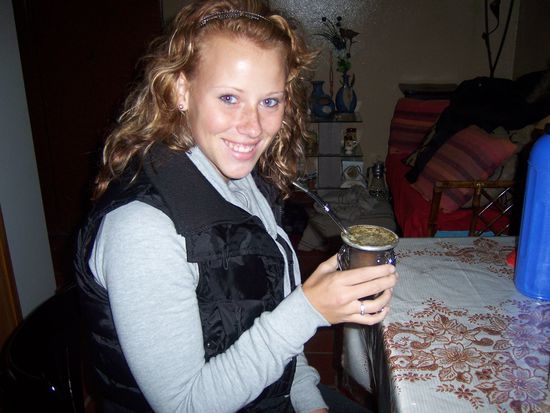 Ich beim Mate trinken...