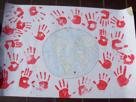 das ist eines der Bilder dass ich mit den Kids zusammen gemacht habe.