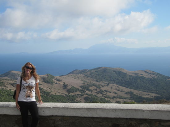 Das war die Aussicht vom Weg von Tarifa nach Gibraltar