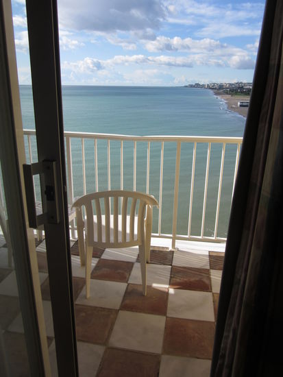 Blick aus unserem Hotelzimmer in Malaga