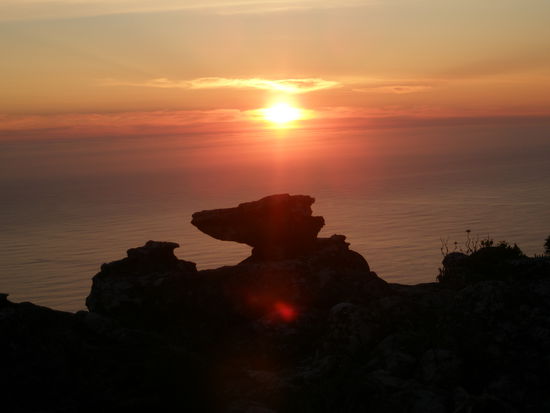Sonnenuntergang vom Tafelberg aus, 18.09.2007