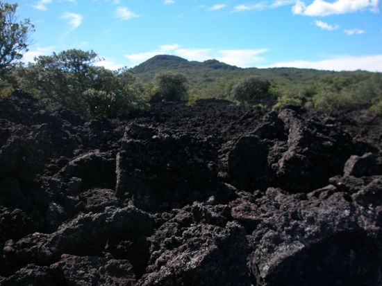 hier muss wohl das ganze Geroell von dem Vulkanausbruch vor 600 Jahren runtergekommen sein!