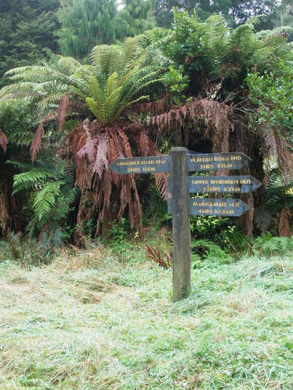 Die Wegbeschreibung vor der Central Hut