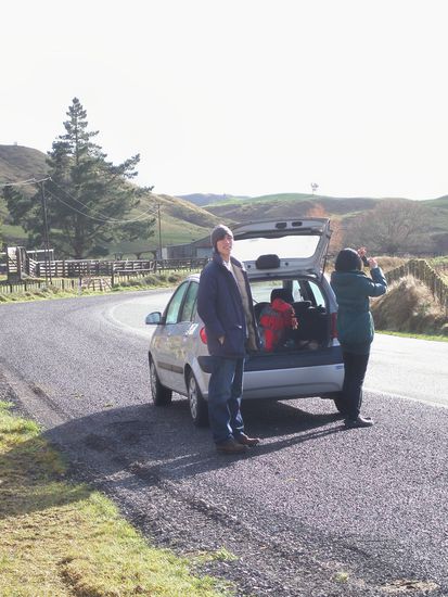 Jamie und Mimi beim Pausenstopp!