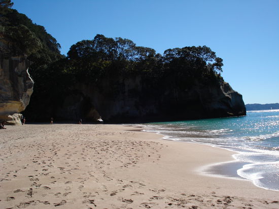 Der Strand an der Cathedral Cove