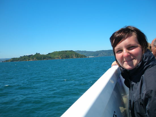 Diana auf dem Boot unseres Tagesausfluges