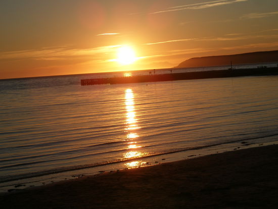 Der Sonnenuntergang in Plimmerton, direkt vor der Mona Lodge