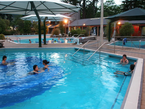 Einige der Thermalbecken von Hanmer Springs