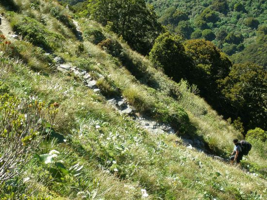Sandra beim Bergauf gehen