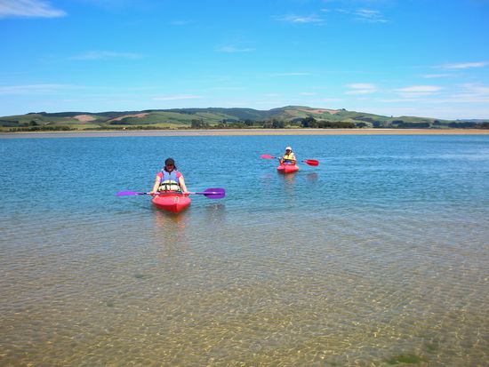 Sandra und ich beim Kanufahren