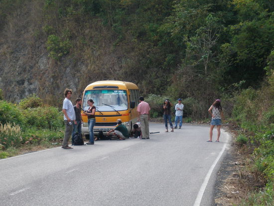 Pannenschaden auf dem Weg nach Dalat
