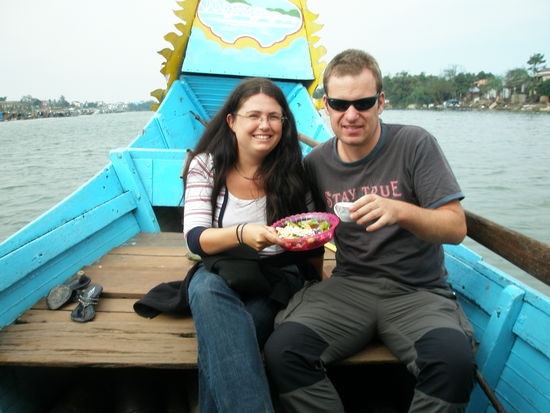 Richard und ich auf der Bootsfahrt