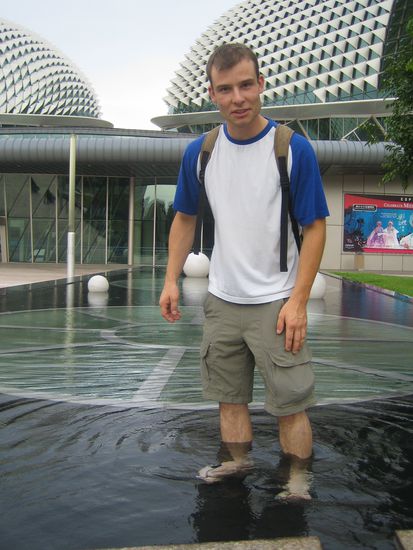 Stefan ist sogar ins "eiskalte" Wasser