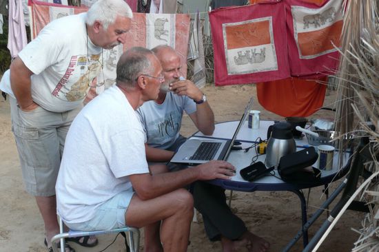 Routemplanung mit Laptop und GPS