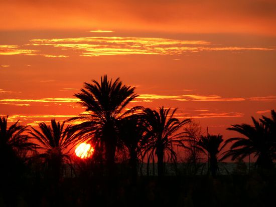 Sonnenuntergang bei Almerimar