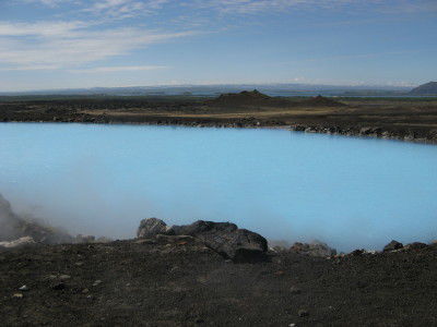 Ausblick über den Mývatn im Hintergrund