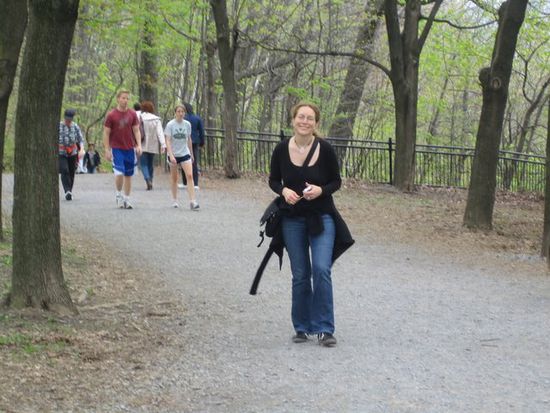 Wir laufen zum Aussichtspunkt.... Jardin du Mont Royal