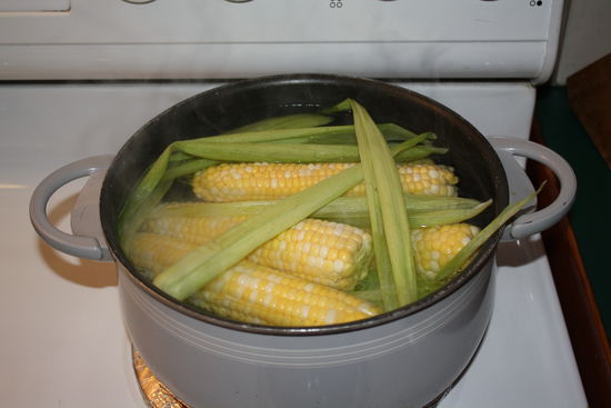 Im Cottage haben wir die Möglichkeit selbst zu kochen. Endlich! Wir können die Sandwiches und Burger auch langsam nicht mehr sehen. Heute gibt es gekochten Mais mit Butter - super lecker!