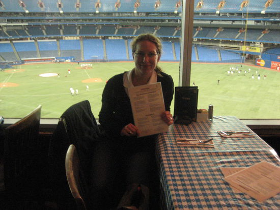 Hard Rock Café im Rogers Center
Etwas touristisch, aber man hat einen klasse Blick auf das Spielfeld