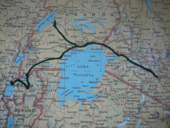 Meine Reiseroute: Nairobi - Kivusee und zurück