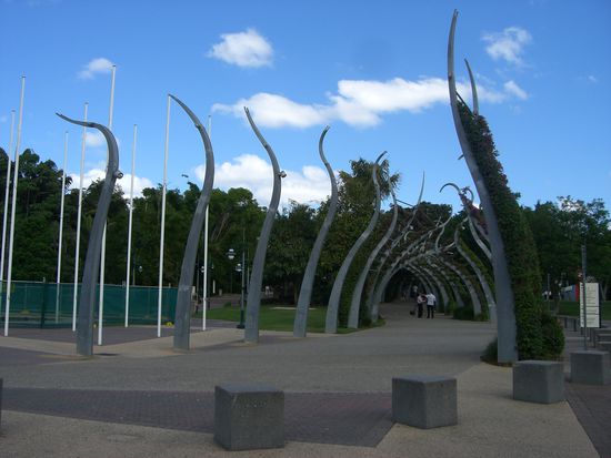 Eingang von South Bank, ehemalige Gelaende der Expo 88