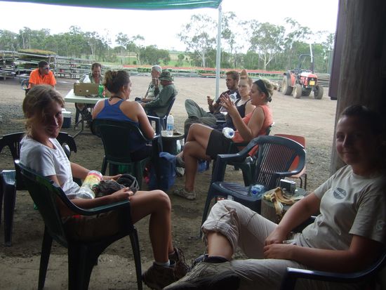 Waehrend der Mittagspause in der Forrest Nursery