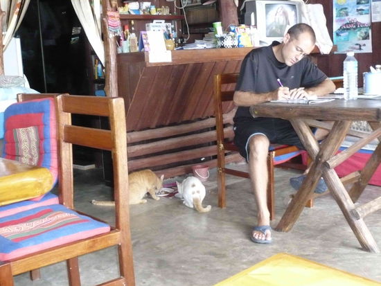 Matthias schreibt unsere Rechnung