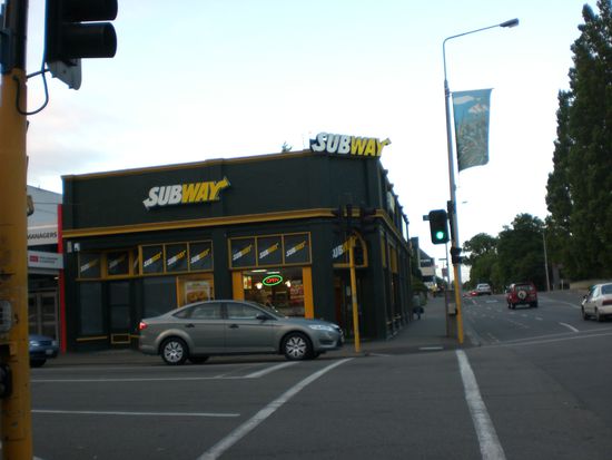 auf dem Weg nach Subway