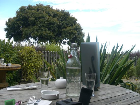 Total schoen hier!!! Mit Blick aufs Meer!